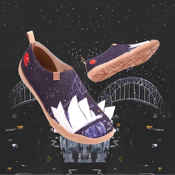 UIN Men's Shoes Casual Knit Loafers Comfort Sneaker (Opera Night) New No Box - Picture 2 of 9